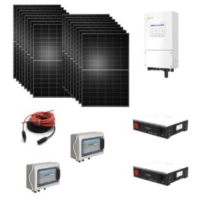 Kit OFF GRID / ON GRID CEI021 Autoconsumo 8,1Kwp Pannello Solare TONGWEI 450Wp TWMND-48HD450 Inverter SOLIS 6Kwh con regolatore + Batteria litio 10Kwh