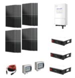 Kit OFF GRID / ON GRID CEI021 Autoconsumo 12,2Kwp Pannello Solare AIKO A470 MAH54DW 470Wp Inverter SOLIS 8Kwh con regolatore + Batteria litio 15Kwh