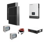 Kit OFF GRID/ ON GRID Autoconsumo 5Kwp Pannello Solare HYUNDAI 500Wp Inverter 6Kwh LUXPOWER con regolatore + Batteria litio 5Kwh + QUADRO BYPASS RETE ISOLA
