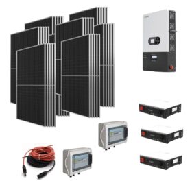 Kit OFF GRID/ ON GRID Autoconsumo 15Kwp Pannello Solare HYUNDAI 500Wp Inverter 12Kwh LUXPOWER con regolatore + Batteria litio 15Kwh + QUADRO BYPASS RETE ISOLA