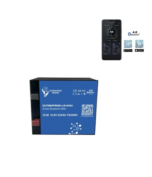 Batteria al litio Ultimatron 12.8V 620Ah 7936Wh LiFePO4 Smart BMS con Bluetooth integrato per fotovoltaico top di gamma made in Europa - immagine 10