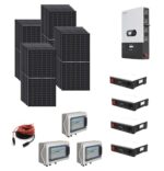 Kit 18Kwp Pannello Solare QCELLS 500Wp Q.TRON S-G3R.12+/BFG 500WP Monocristallino bifacciale Inverter 12Kwh con regolatore 2 MPPT 4 ingressi luxpower + Batteria litio 20Kwh QUADRO BYPASS