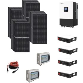 Kit OFF/ON GRID TRIFASE 14,4Kwp Pannello Solare QCELLS 450Wp Q.TRON S-G3R.12+/BFG 450WP Monocristallino bifacciale Inverter 10Kwh con regolatore 2 MPPT 4 ingressi luxpower + Batteria litio 20Kwh