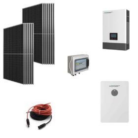 Kit Off grid autoconsumo 6,6Kwp Pannello Solare JINKO SOLAR 475Wp TIGER NEO Monocristallino Inverter 6Kwh regolatore 2 ingressi + Batteria litio 100Ah 5Kwh Luxpower