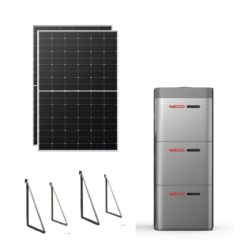 Kit Plug&Play Autoconsumo WECO 860Wp Balcone competo di pannelli solari 430W + inverter 800W + accumulo da 6KWh + staffe