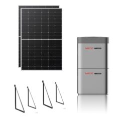 Kit Plug&Play Autoconsumo WECO 860Wp Balcone competo di pannelli solari 430W + inverter 800W + accumulo da 4KWh + Staffe