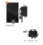 Kit 880Wp Autoconsumo Balcone competo di pannello solare 440W + micro inverter 800W e staffe - immagine 2