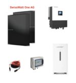 Kit Off/ON grid CEI021 autoconsumo 7,8Kwp Pannello Solare SwissWatt One AG BACK CONTACT 490W bifacciale Monocristallino Classe Resistenza grandine 5 Inverter 6Kwh regolatore 2 ingressi + Batteria litio 280Ah 14Kwh LUXPOWER