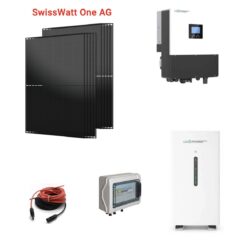 Kit Off/ON grid CEI021 autoconsumo 7,8Kwp Pannello Solare SwissWatt One AG BACK CONTACT 490W bifacciale Monocristallino Classe Resistenza grandine 5 Inverter 6Kwh regolatore 2 ingressi + Batteria litio 280Ah 14Kwh LUXPOWER