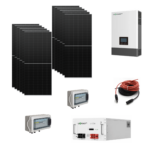 Kit Off grid autoconsumo con quadro bypass 7,5Kwp Pannello Solare AIKO NEOSTAR 2P54 470W Monocristallino Inverter 6Kwh regolatore 2 ingressi + Batteria litio 300Ah 15Kwh LUXPOWER