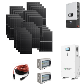 Kit OFF GRID Autoconsumo 14,5Kwp Pannello Solare DMEGC 515Wp Inverter 12Kwh MONOFASE LUXPOWER con regolatore + Batteria litio 16Kwh + QUADRO DI CAMPO