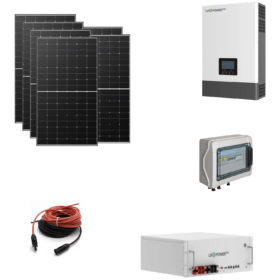 Kit OFF GRID Autoconsumo 3Kwp Pannello Solare DMEGC 515Wp Inverter 6Kwh MONOFASE LUXPOWER con regolatore + Batteria litio 5Kwh + QUADRO DI CAMPO