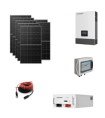 Kit OFF GRID Autoconsumo 3,6Kwp Pannello Solare DMEGC 515Wp Inverter 6Kwh MONOFASE LUXPOWER con regolatore + Batteria litio 15Kwh + QUADRO DI CAMPO