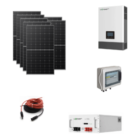 Kit OFF GRID Autoconsumo 3,6Kwp Pannello Solare DMEGC 515Wp Inverter 6Kwh MONOFASE LUXPOWER con regolatore + Batteria litio 15Kwh + QUADRO DI CAMPO