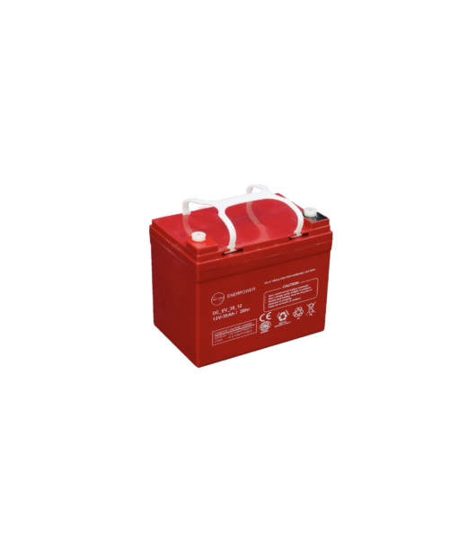 Batteria 35Ah 12V AGM Deep Cycle Enerpower serie DCEV Fotovoltaico Nautica Camper veicoli elettrici - immagine 2