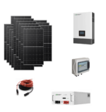 Kit OFF GRID Autoconsumo MONOFASE 10Kwp Pannello Solare DMEGC 515Wp Inverter 6Kwh MONOFASE LUXPOWER con regolatore + Batteria litio 15Kwh + QUADRO DI CAMPO