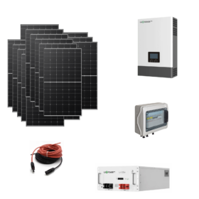 Kit OFF GRID Autoconsumo MONOFASE 10Kwp Pannello Solare DMEGC 515Wp Inverter 6Kwh MONOFASE LUXPOWER con regolatore + Batteria litio 15Kwh + QUADRO DI CAMPO