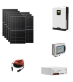 Kit OFF GRID Autoconsumo 4,1Kwp Pannello Solare DMEGC 515Wp Inverter 5Kwh MONOFASE VOLTRONIC con regolatore + Batteria litio 5Kwh + QUADRO DI CAMPO