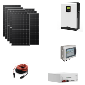 Kit OFF GRID Autoconsumo 4,1Kwp Pannello Solare DMEGC 515Wp Inverter 5Kwh MONOFASE VOLTRONIC con regolatore + Batteria litio 5Kwh + QUADRO DI CAMPO